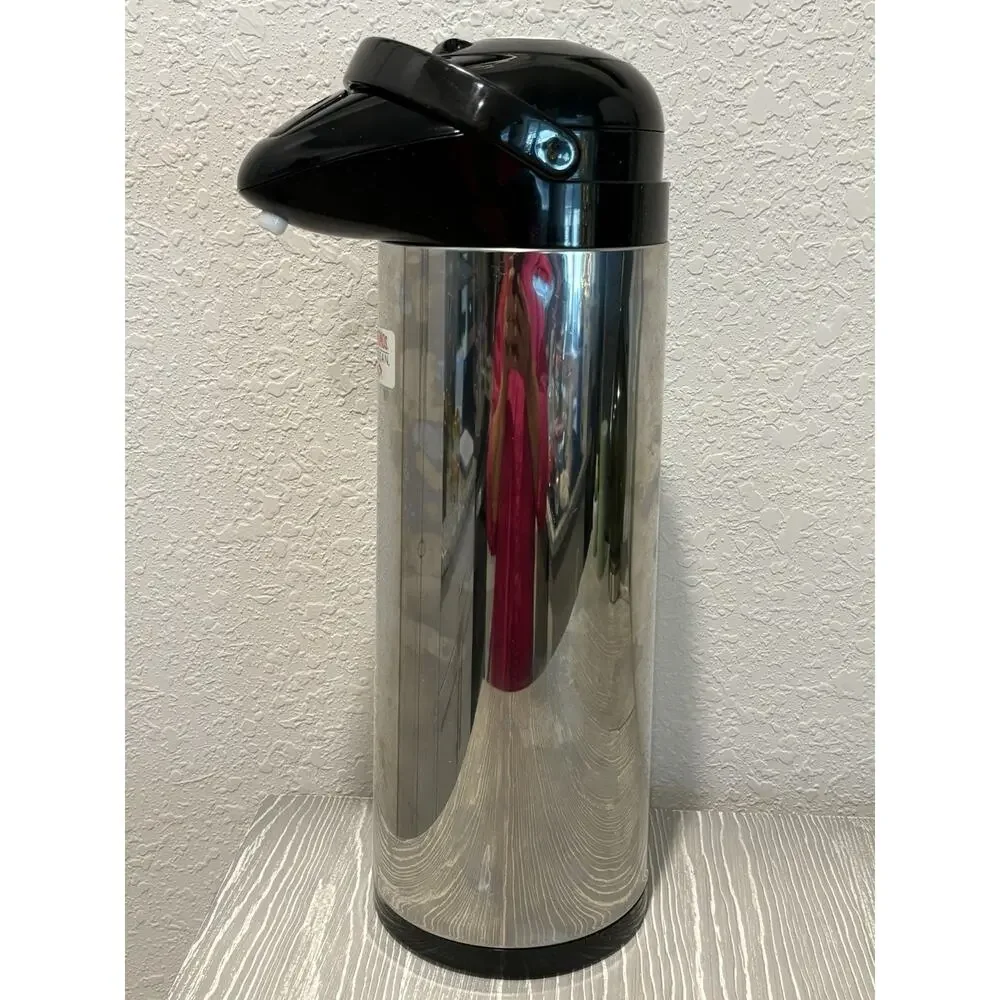 Nissan Glass Vacuum Thermos Insulated Pump Pot Hot Cold Beverage Server